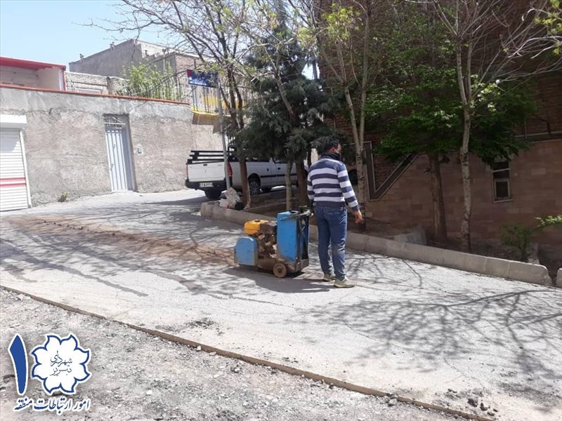 آغاز عملیات اصلاح و زیرسازی آسفالت خیابان شهید بهشتی کوی شهدا